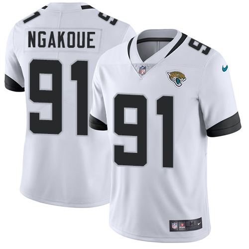 Nike Jacksonville Jaguars 91 Yannick Ngakoue White Men Stitched NFL Vapor Untouchable Limited Jersey